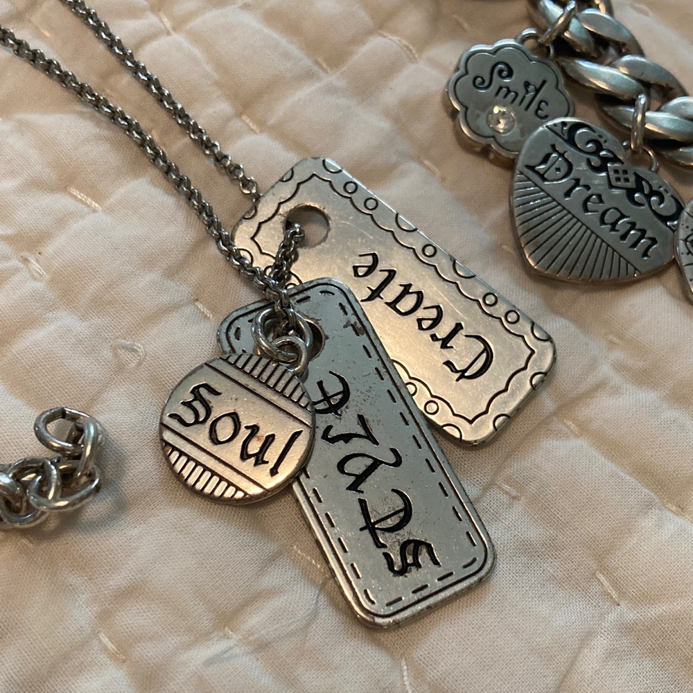 Brighton Vintage Silver Charm Bracelet and Necklace Set, collectible pieces! - Picture 3 of 7